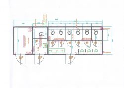 Sanitaire unit plattegrond